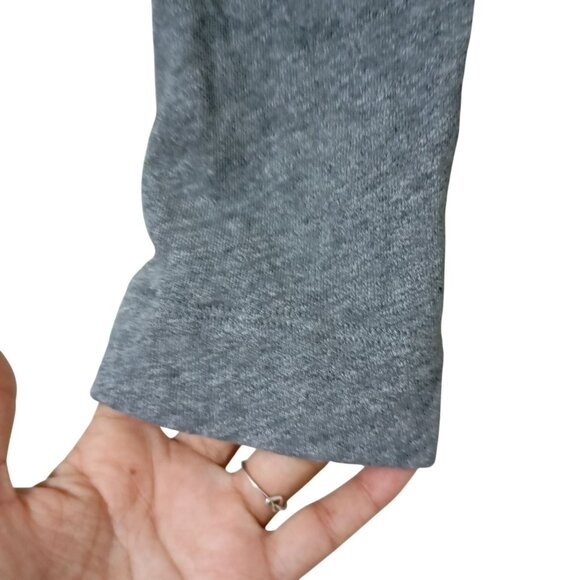 J.Crew Sweatershirt Gray Navy Ruffle Hem Long Sleeve Top XL Womens - Picture 5 of 9